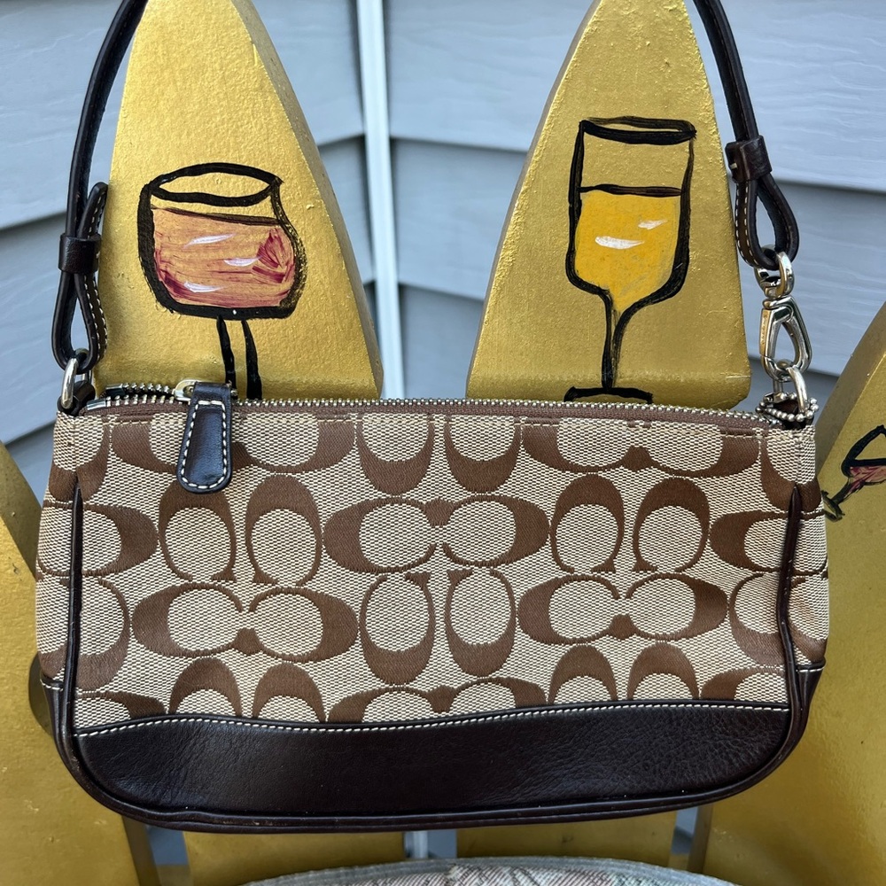 Coach Brown and Cream mini bag - Picture 3 of 7